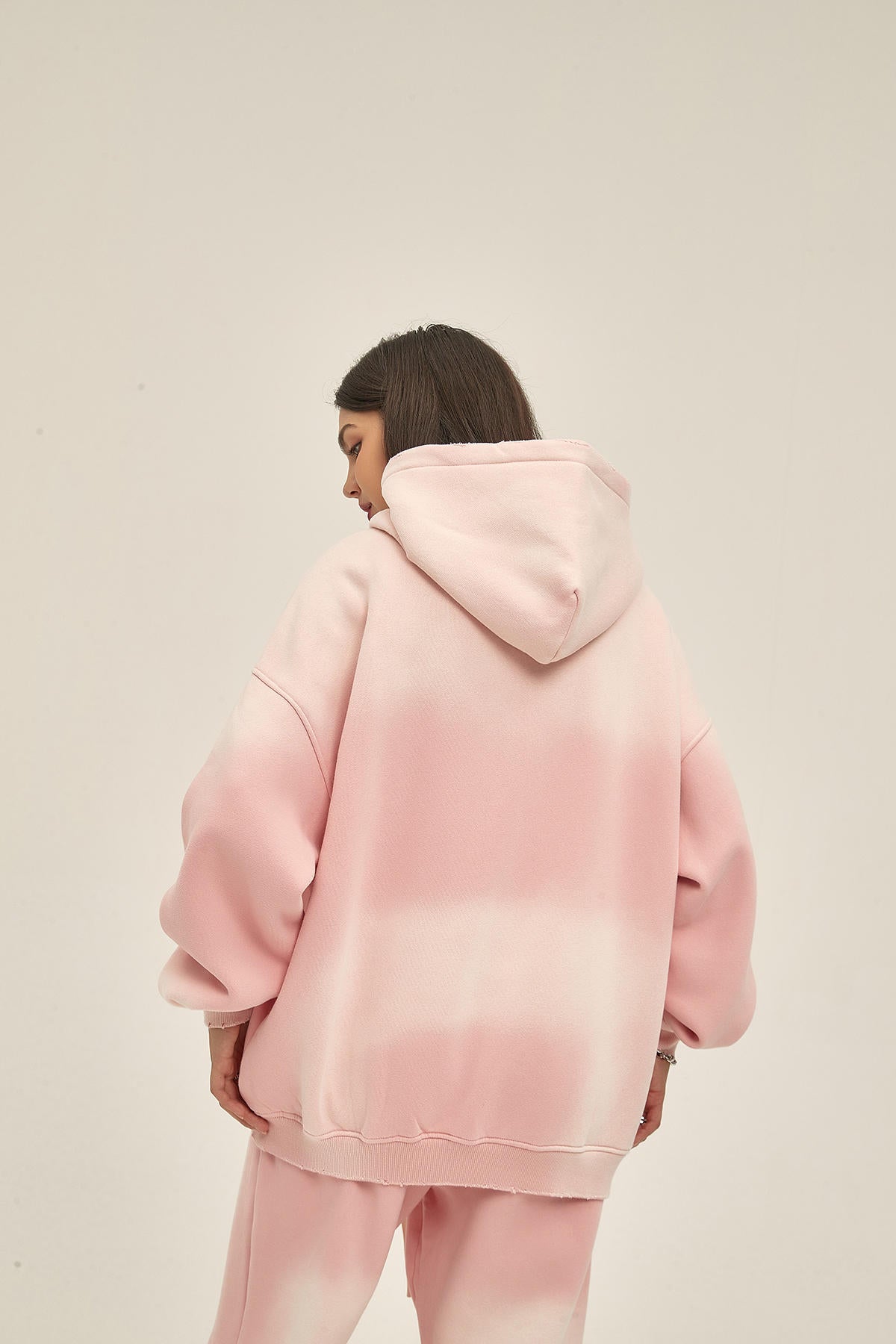 360G Retro Fleece Spray Dyed Women Hoodie