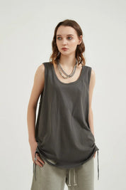 Washed Loose Sports Women Vest