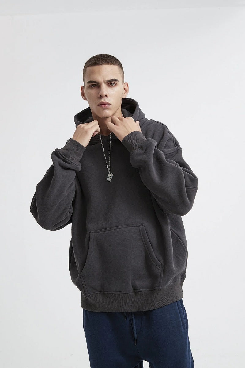 Solid Color Basic Men Hoodie