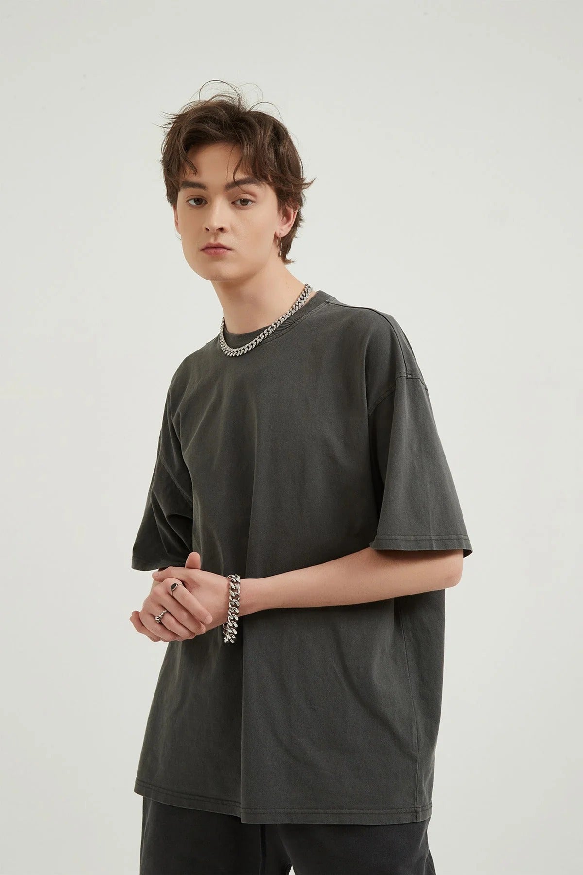 250G Loose Cotton Men T-shirt