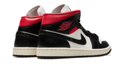 AIR JORDAN 1 MID WMNS "Black / Gym Red / Sail"
