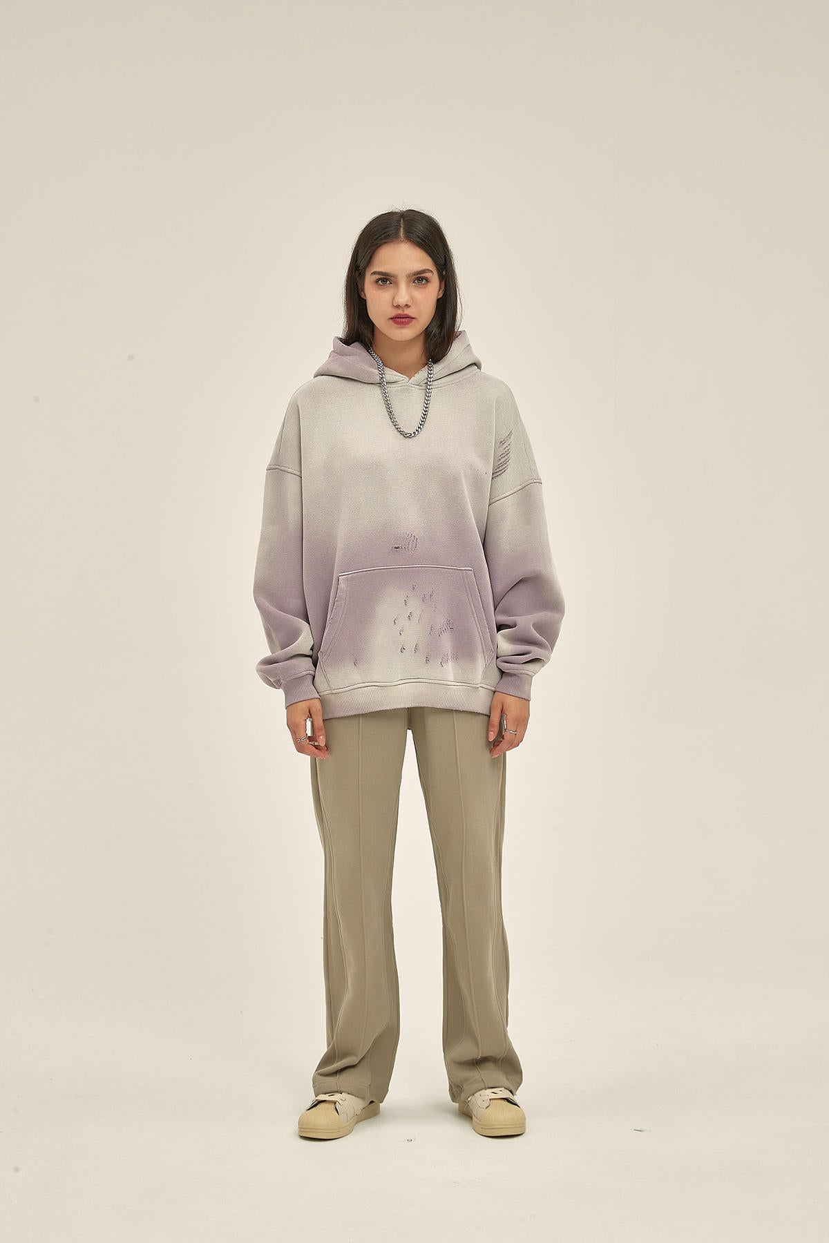 360G Dyed Washed Women Hoodie
