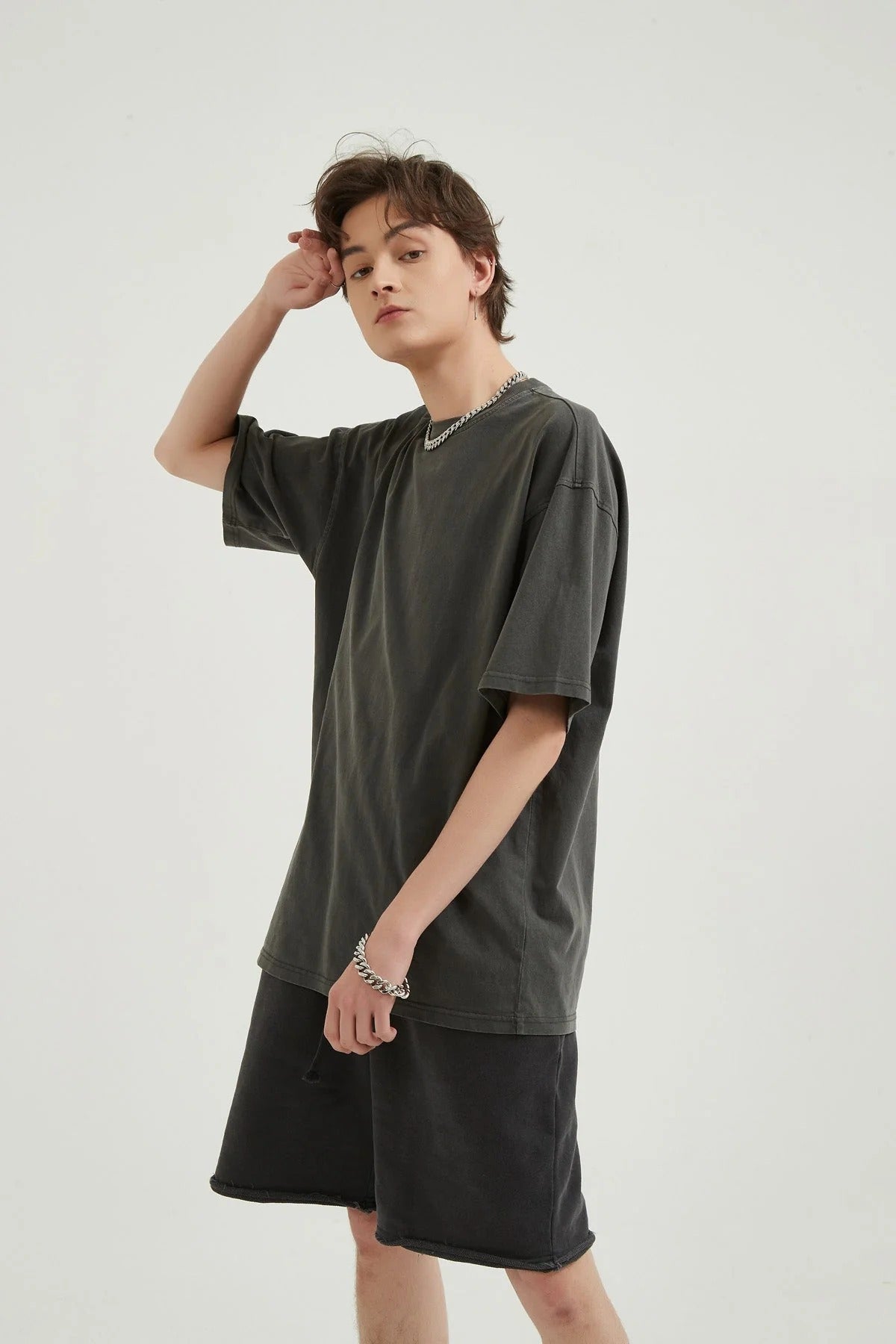 250G Loose Cotton Men T-shirt