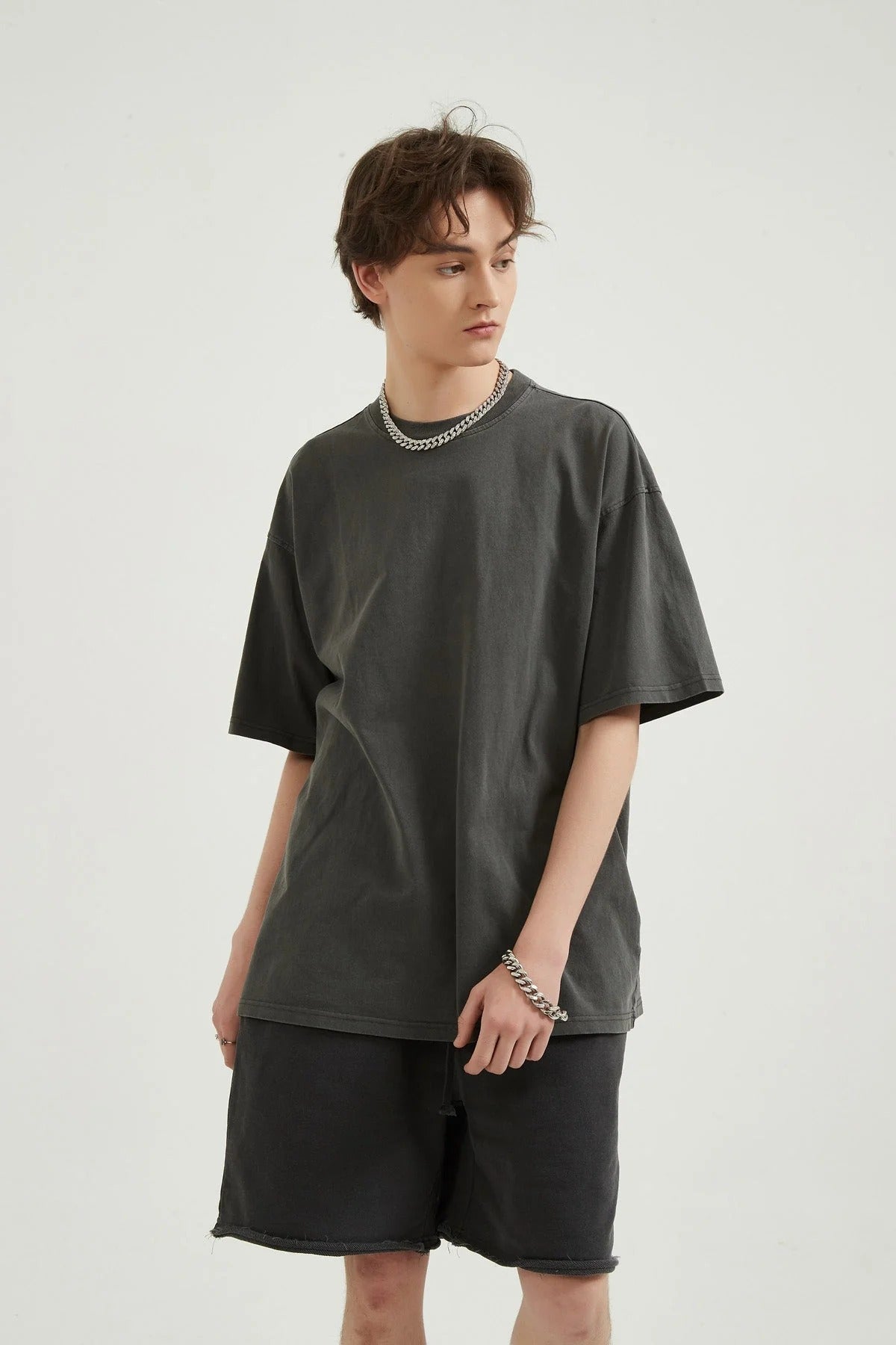 250G Loose Cotton Men T-shirt