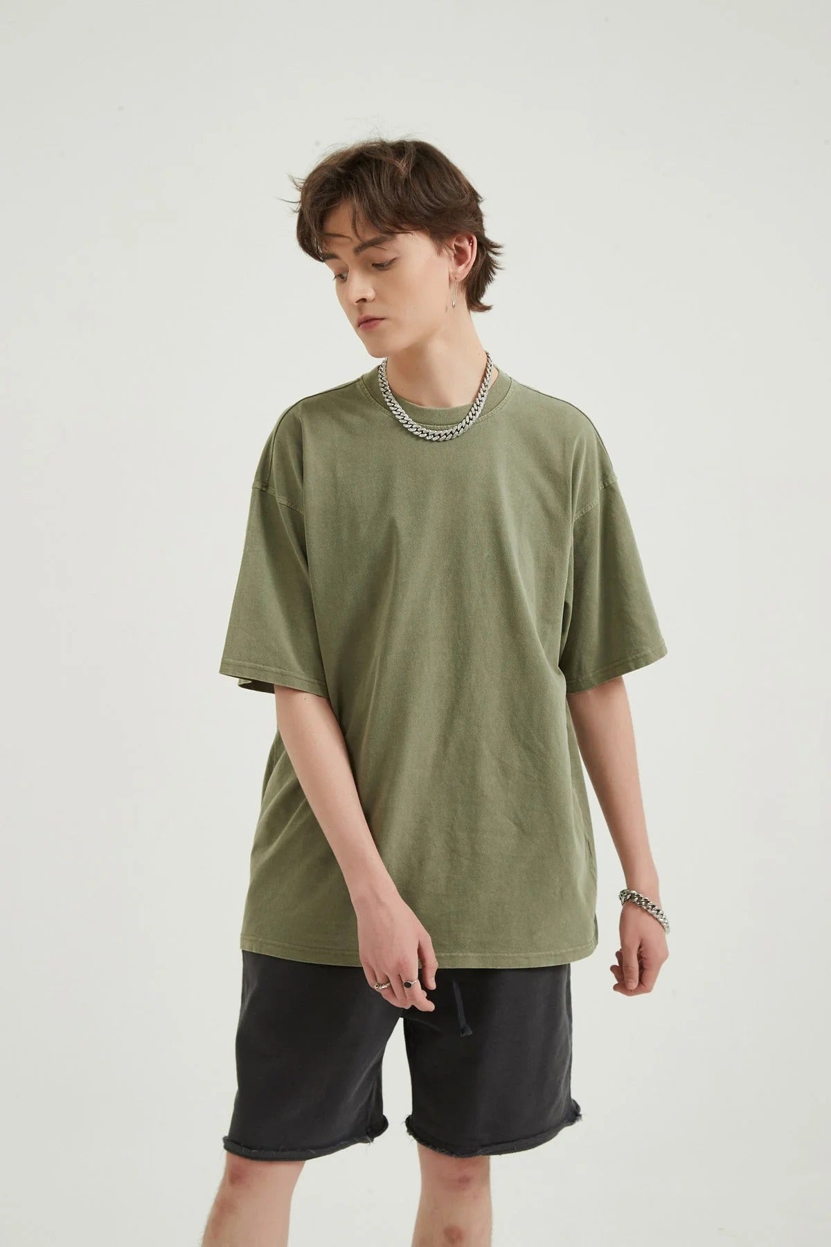 250G Loose Cotton Men T-shirt