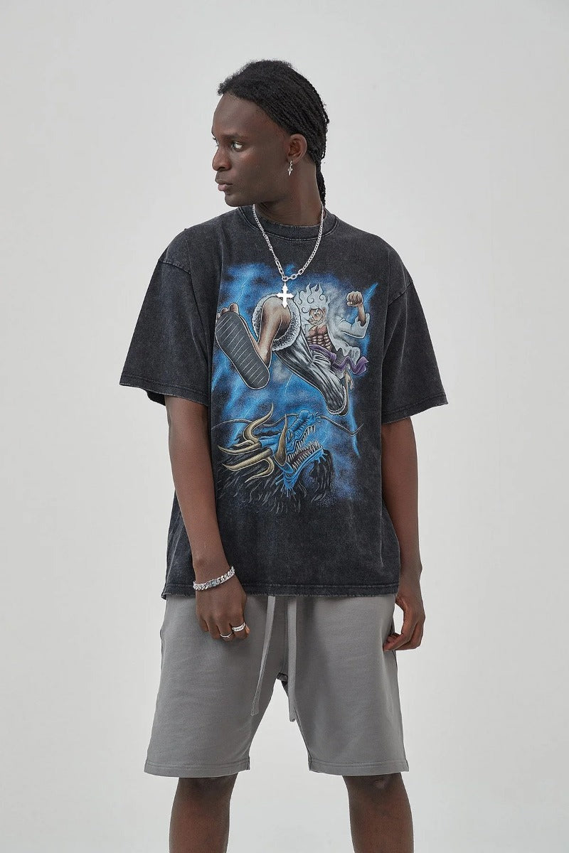 One Piece Print Men T-Shirt
