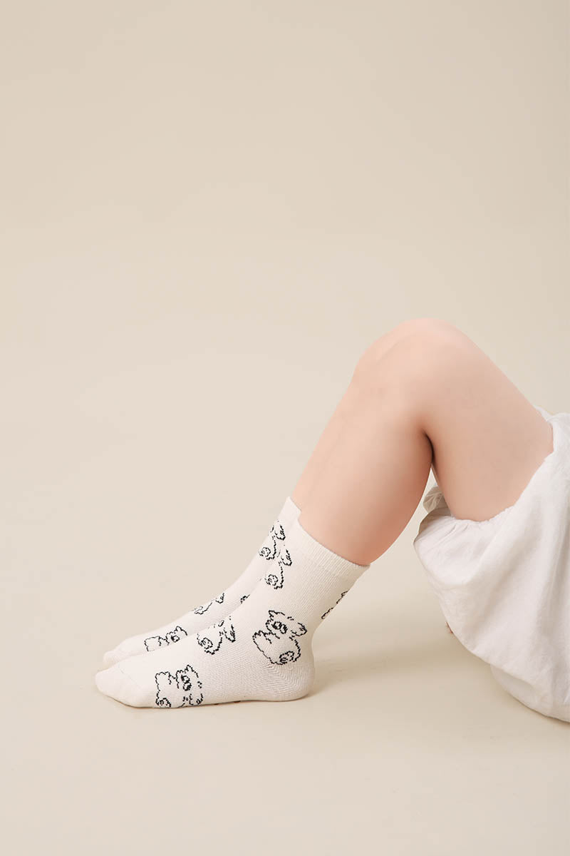 Line Puppy Kids Socks
