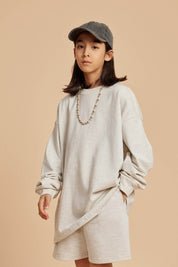 305G Heavyweight Cotton Kids Long-Sleeved T-Shirt