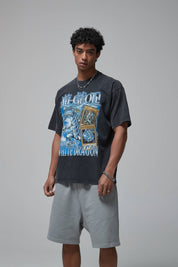 Blue-Eyes White Dragon Print Men T-Shirt
