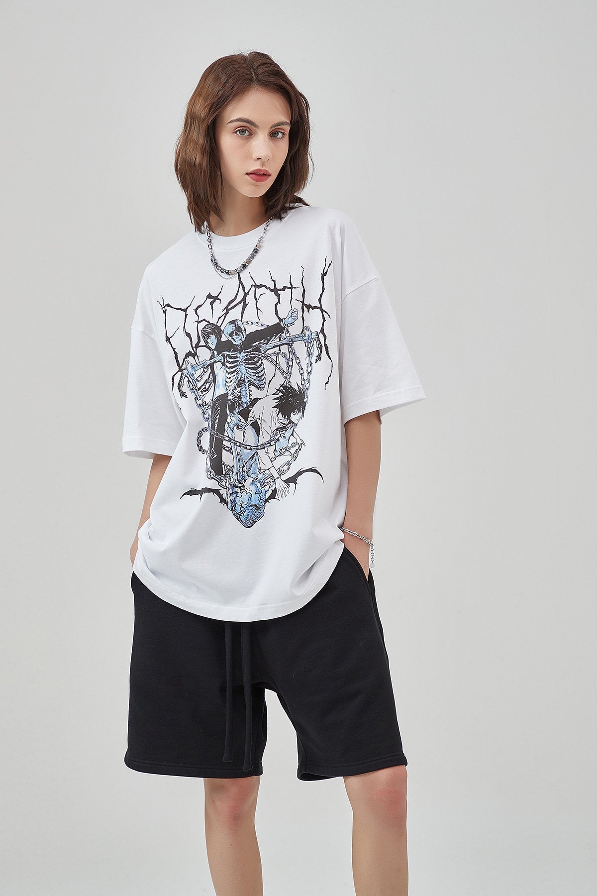 Grim Reaper Print Women T-Shirt