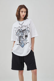 Grim Reaper Print Women T-Shirt