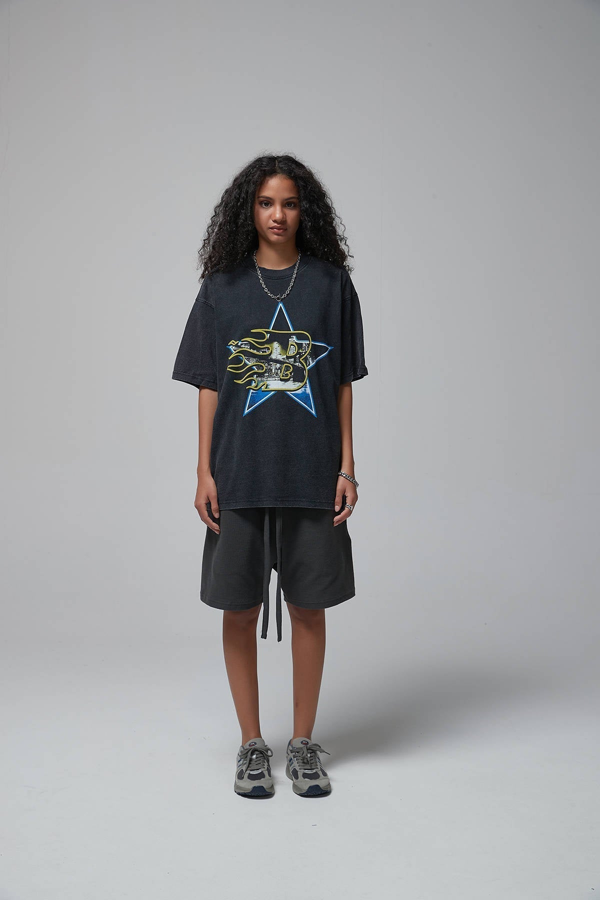 Five-pointed Star Print Women T-Shirt