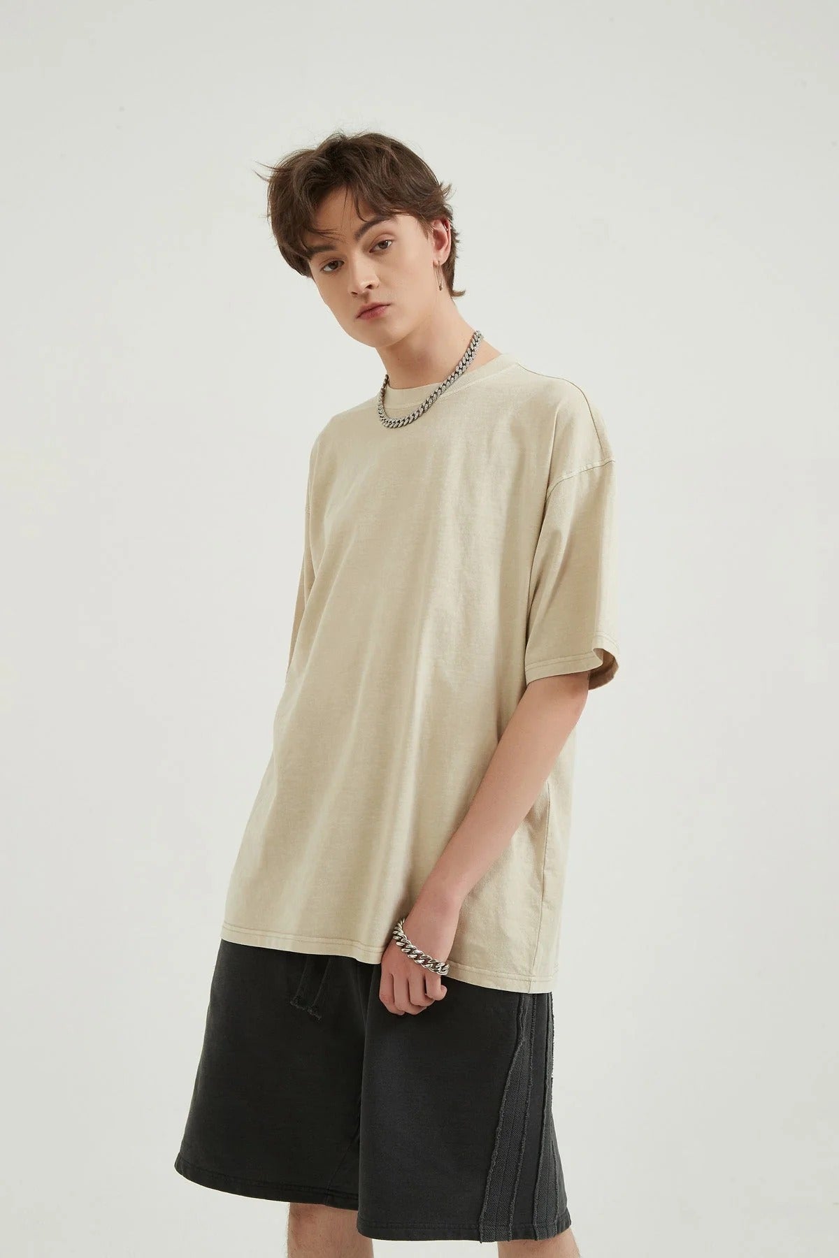 250G Loose Cotton Men T-shirt