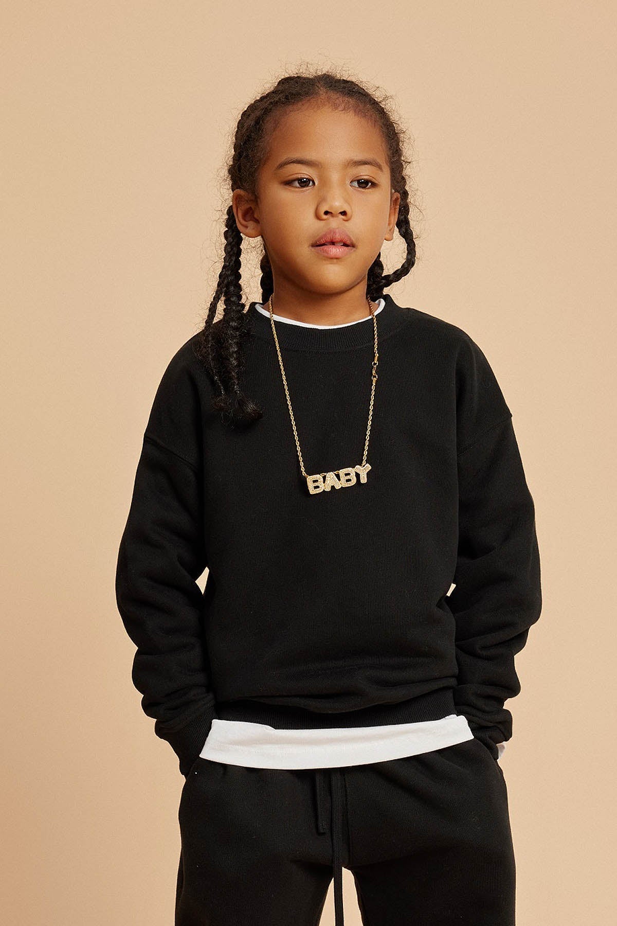 365G Fleece Crew Neck Kids Sweatshirt