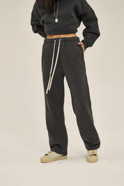 350G Fleece Loose Sports Women Pants
