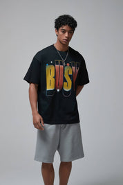 Busy Print Loose Men T-Shirt