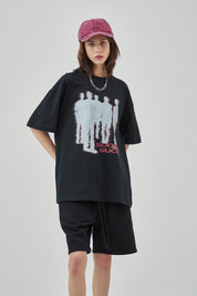 Silhouette Vintage Print Women T-Shirt