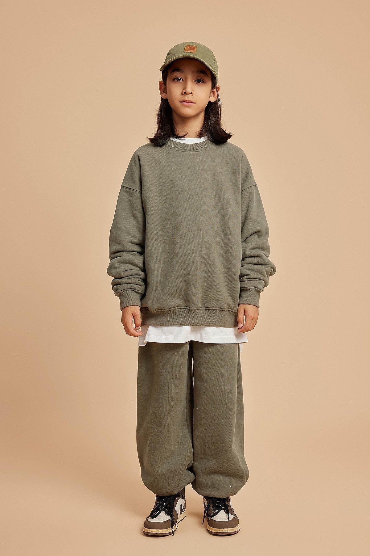 365G Fleece Crew Neck Kids Sweatshirt