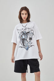 Grim Reaper Print Women T-Shirt