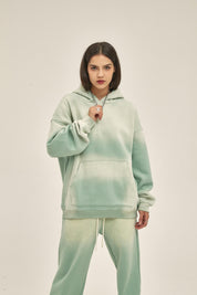 360G Retro Fleece Spray Dyed Women Hoodie