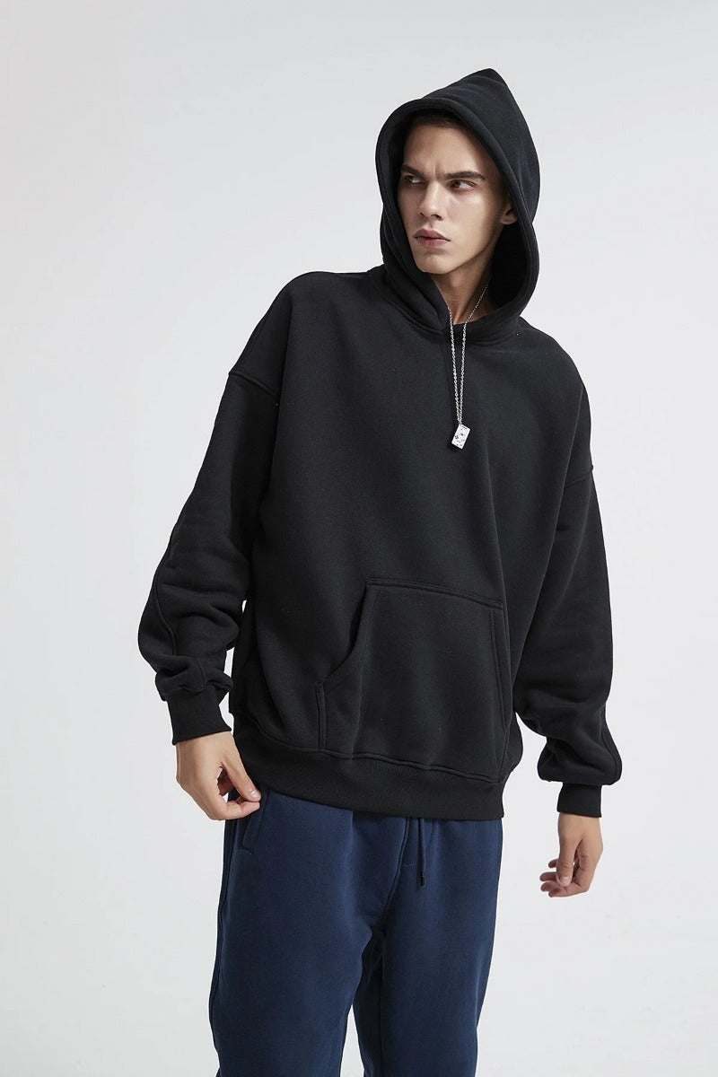Solid Color Basic Men Hoodie