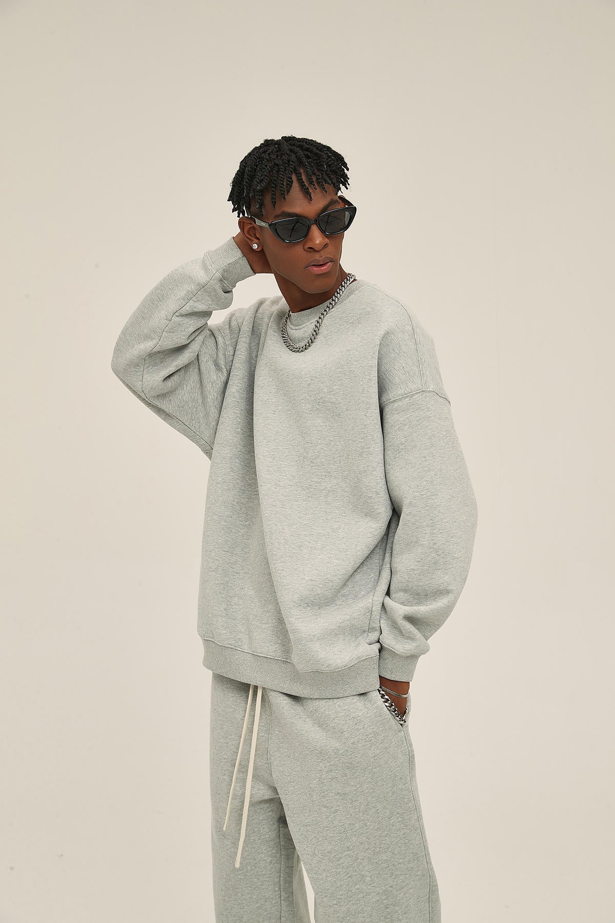 350G Fleece Men Long Sleeve Sweatshirt