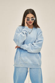 360G Dyed Distressed Women Sweatshirt