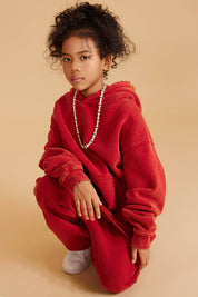 345G Fleece Washed Distressd Hoodie