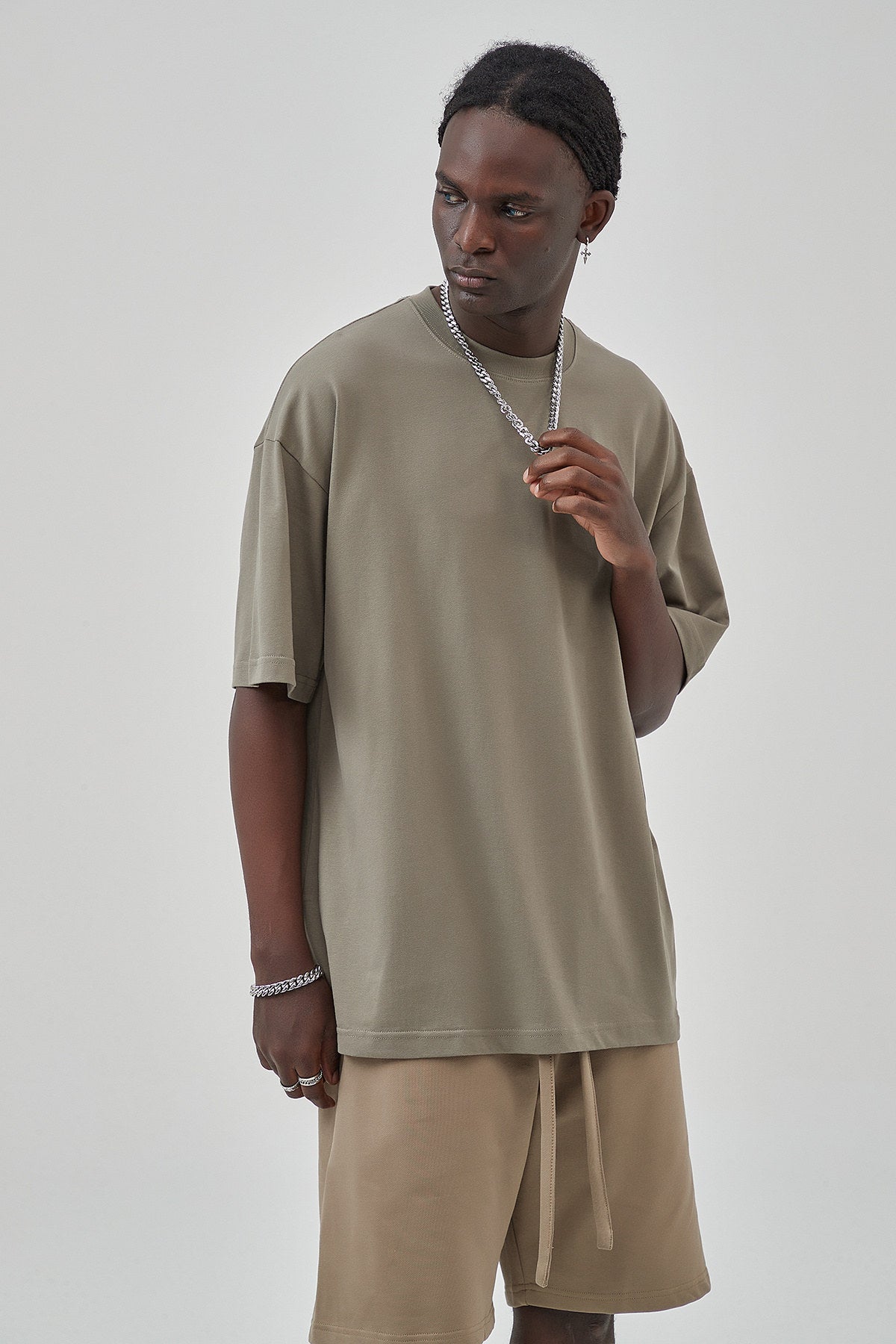 230G Vintage Cotton Men T-shirt