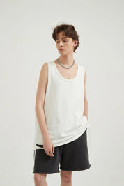 Washed Loose Sports Men Vest