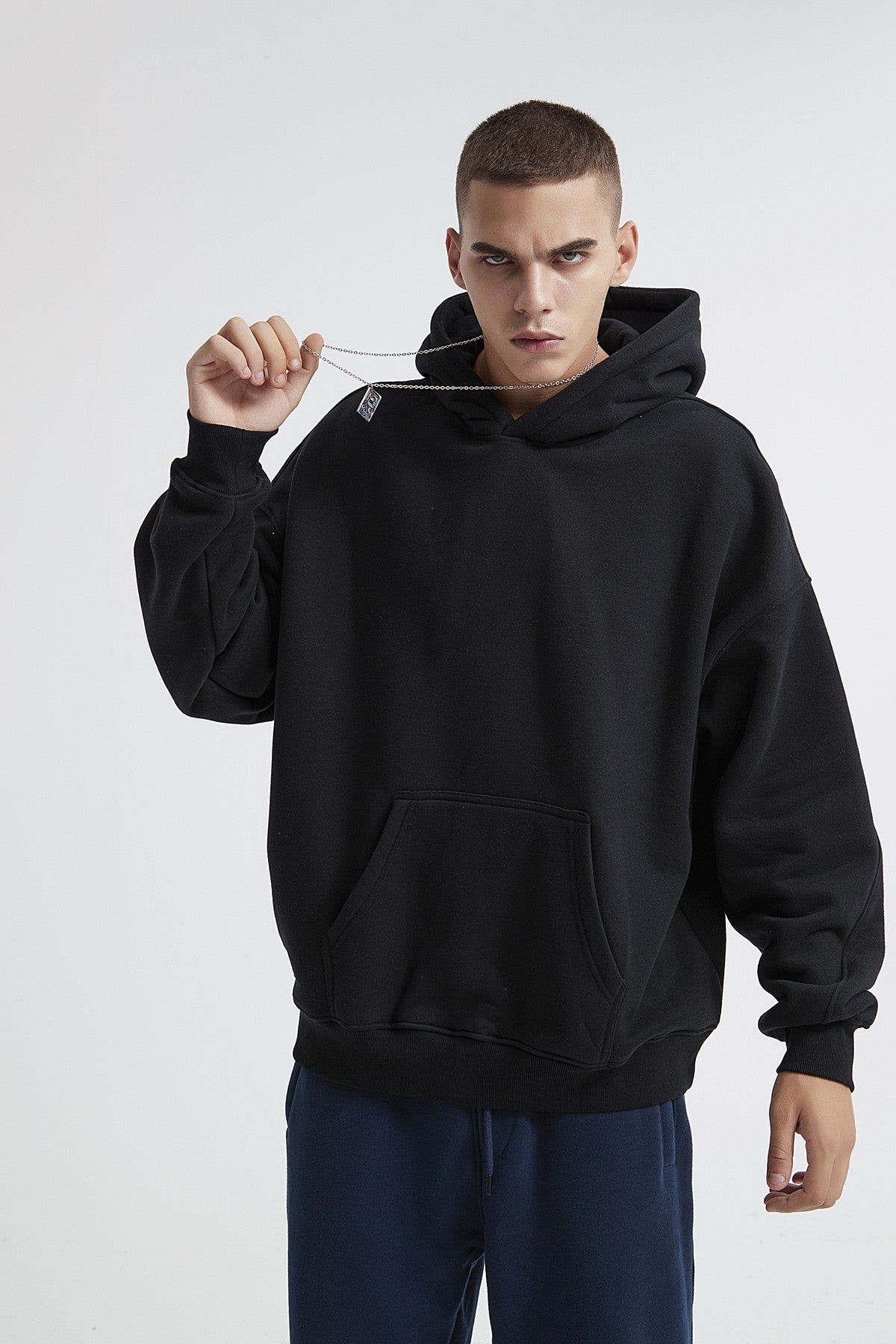 Solid Color Basic Men Hoodie