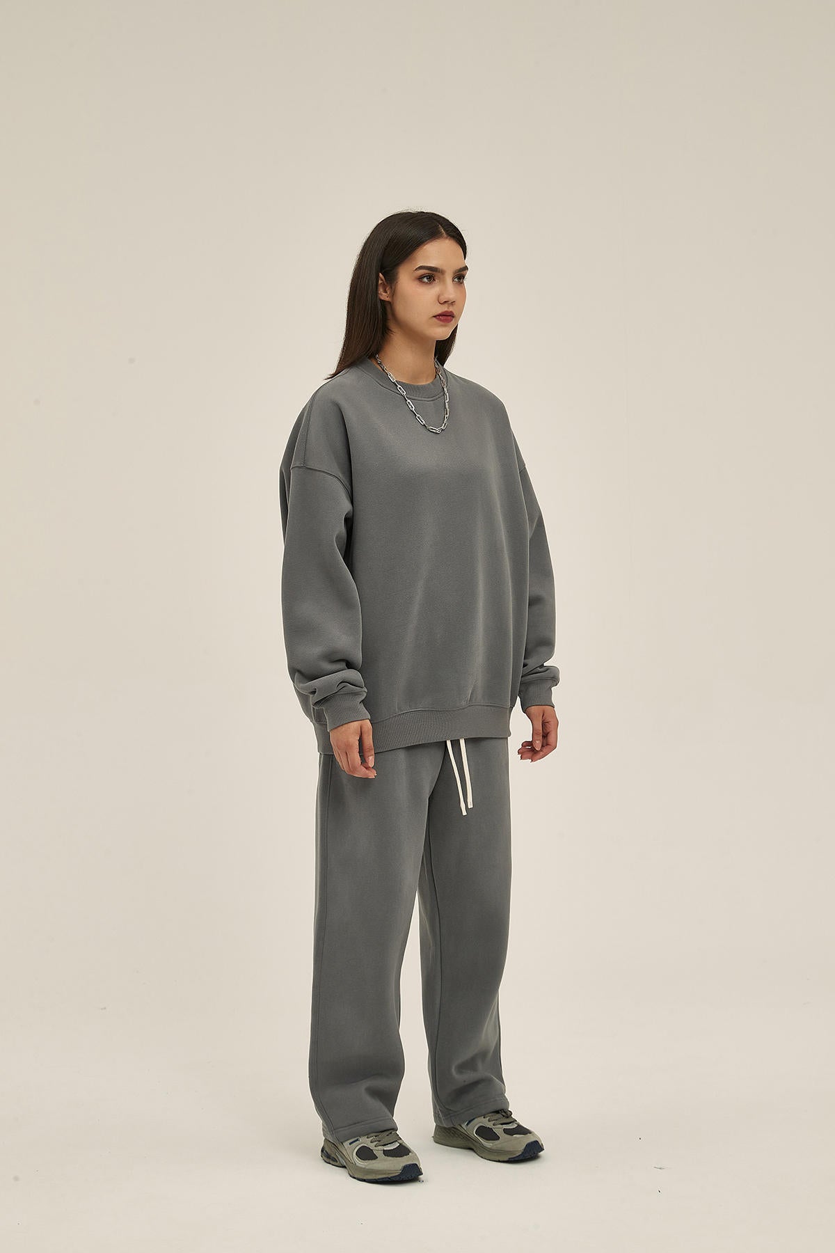 350G Fleece Women Long Sleeve Sweatshirt