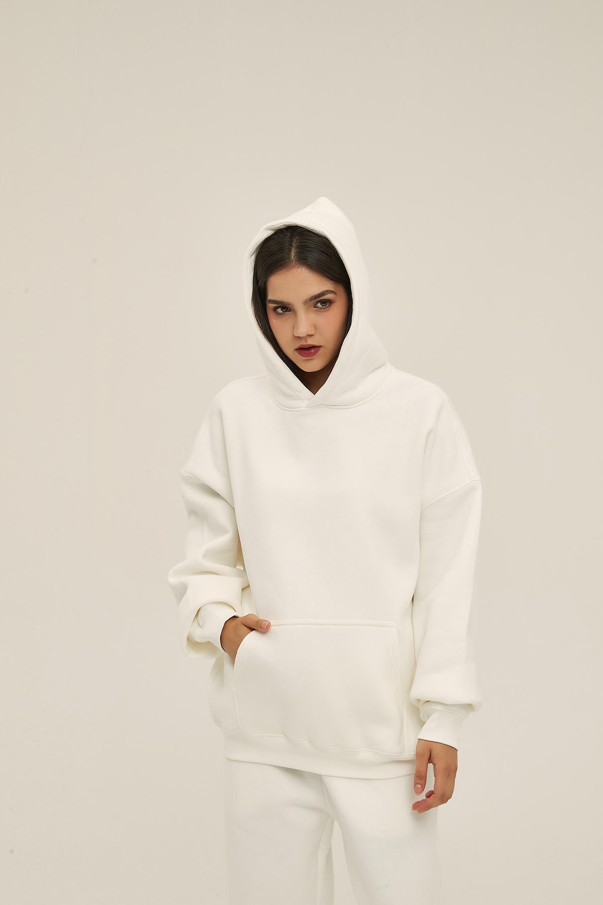 350G Loose Fleece Women Hoodie