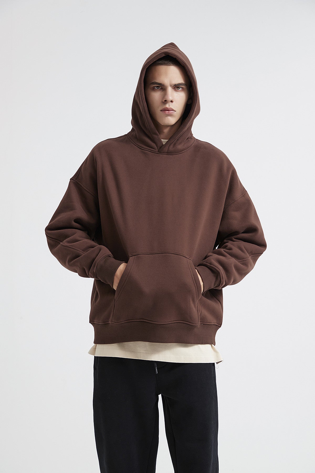 Solid Color Basic Men Hoodie