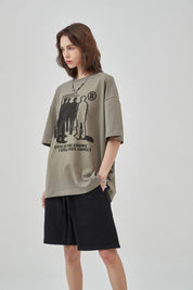 Creative Portrait Print Women T-Shirt